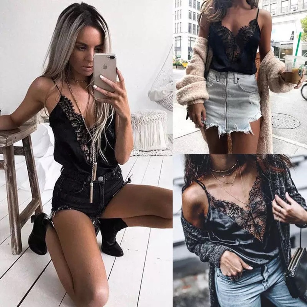 ‼️NEW ARRIVALS‼️ SEXY CAMI LACE TOP‼️ - Picture 2 of 8